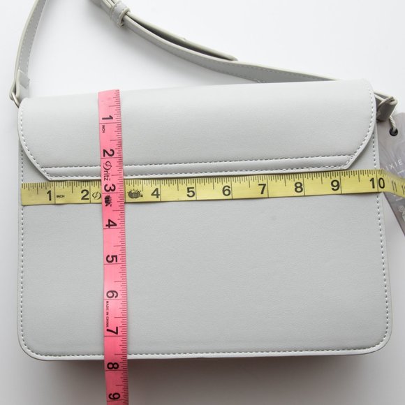 Pixie Mood Zoe Purse Vegan Leather Bag Crossbody Neutral Grey New - Picture 6 of 7